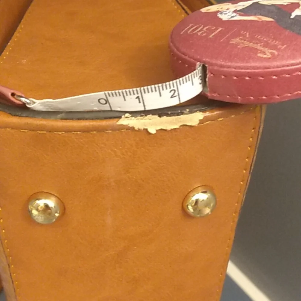 Orange Croc-Texture Laptop Bag with Shoulder Strap